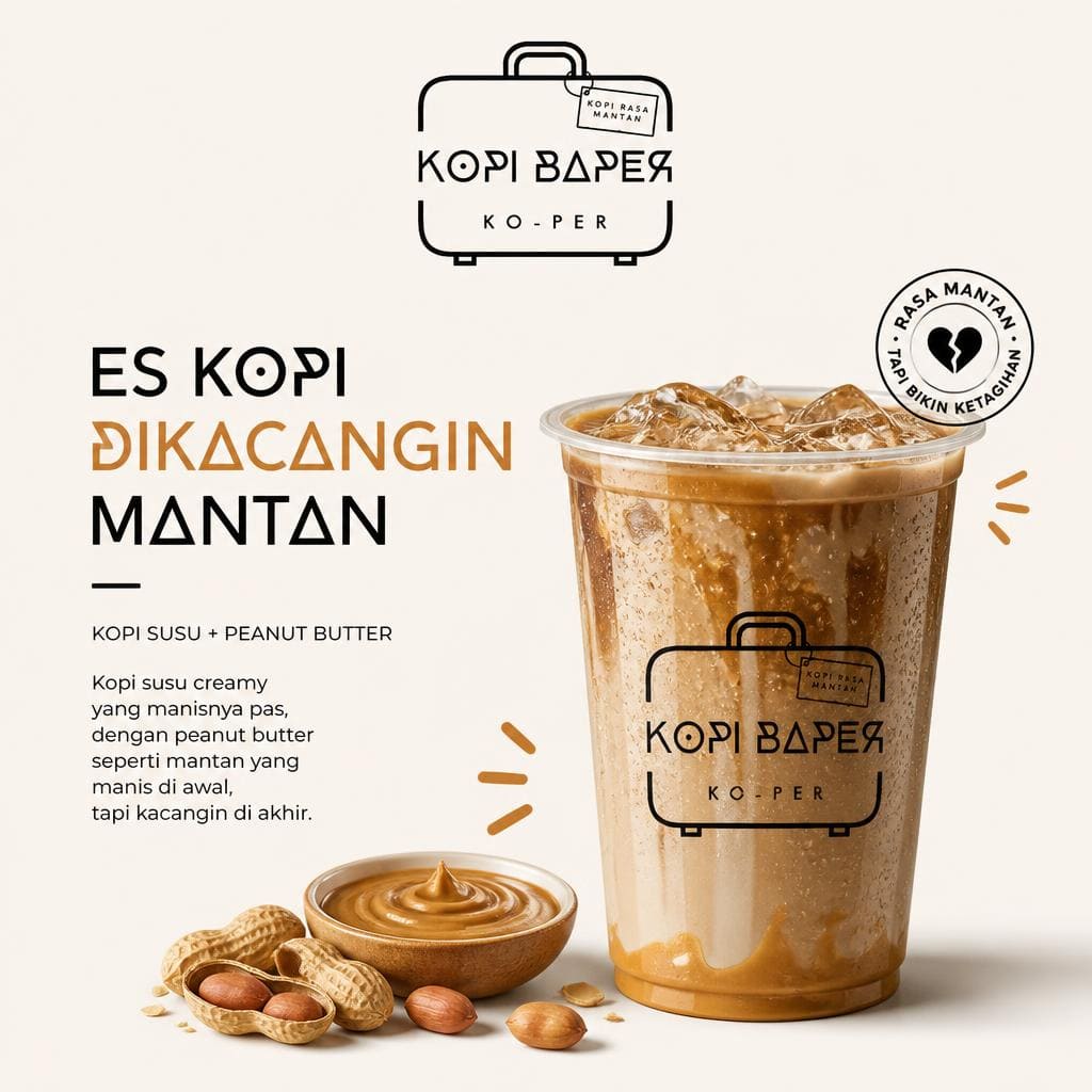 Es Kopi Dikacangin Mantan Kopi Baper